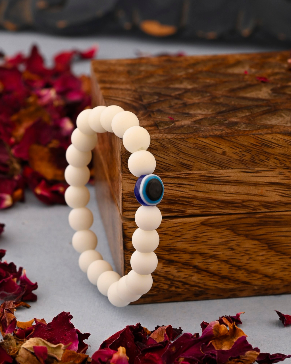 White Evil Eye Bracelet