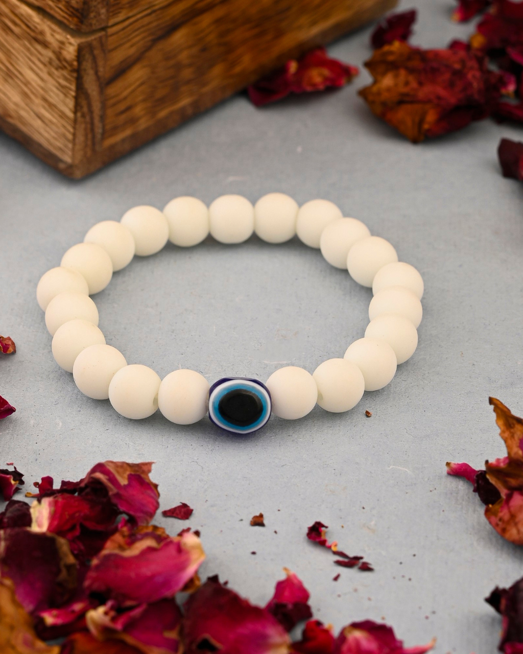 White Evil Eye Bracelet