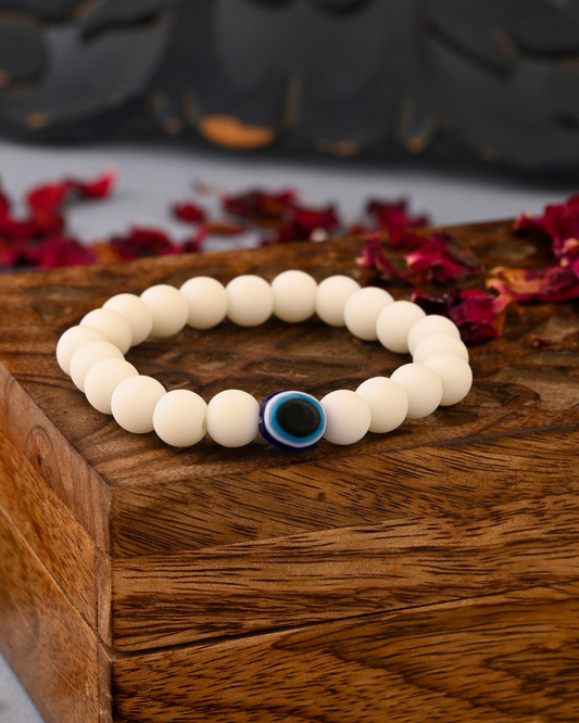 White Evil Eye Bracelet