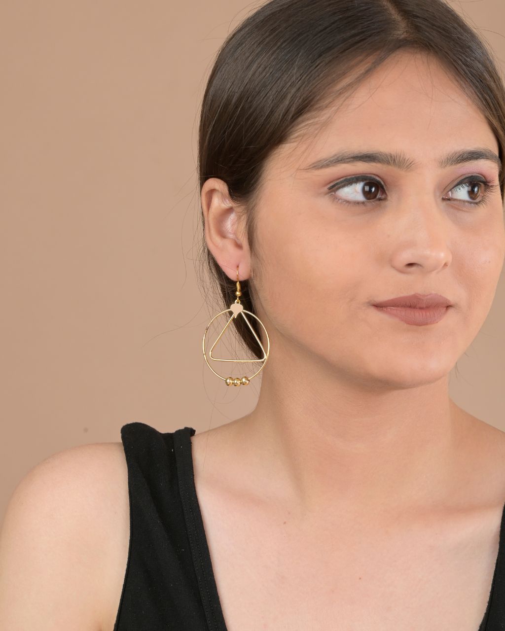 Golden Triangle Harmony Drop Earrings