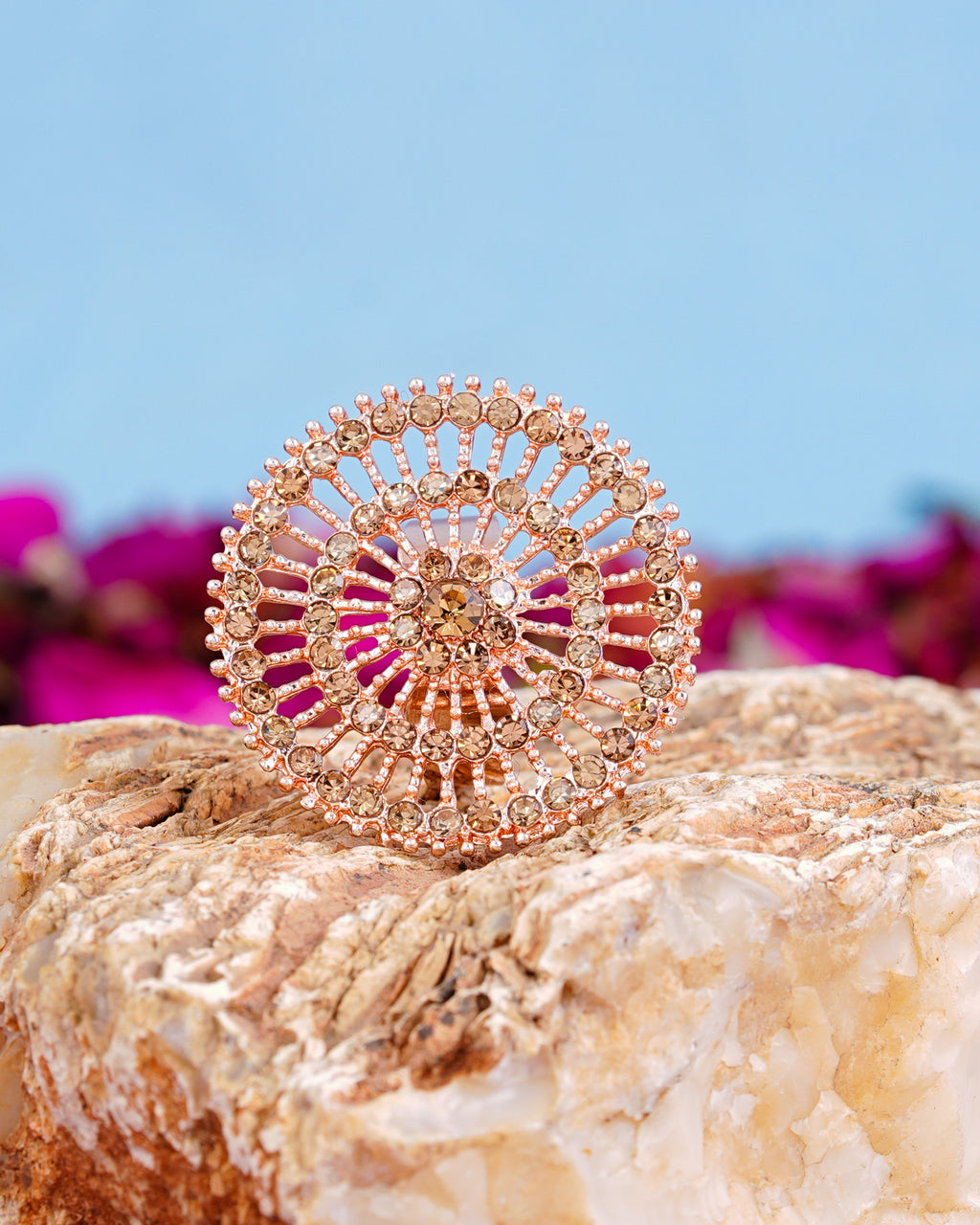 Rose Radiance Statement Ring