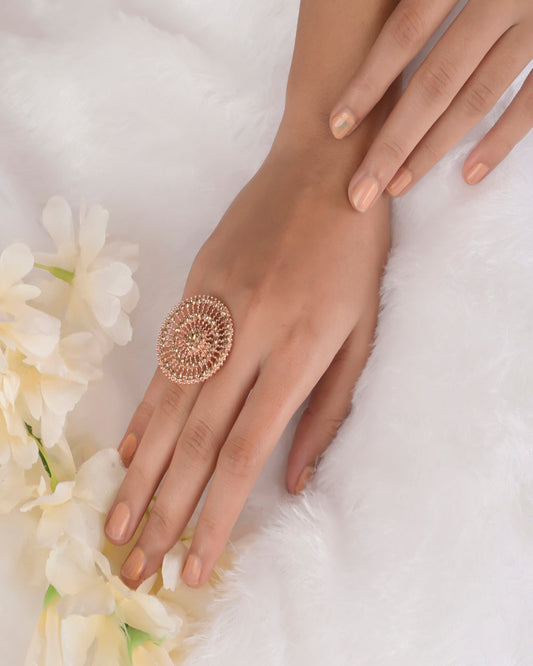 Rose Radiance Statement Ring